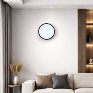 لوستر سقفی کفه دار گرد 25سانتی لبه 7 سانتی کد 00572 - خرید بهترین کیفیت و قیمت در فروشگاه گروه روشنایی دلوری || انواع لوستر سقفی و دیواری مدرن