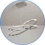 لوستر مدرن سه حلقه تو دلی سایز 70 سانتی کد00106 - خرید بهترین کیفیت و قیمت در فروشگاه فروشگاه روشنایی دلوری