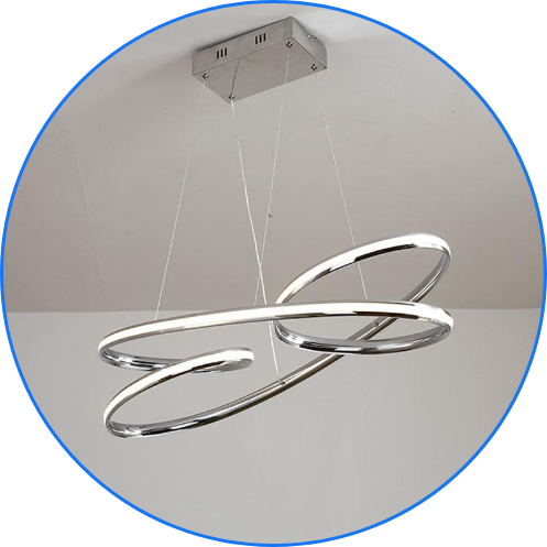 لوستر مدرن سه حلقه تو دلی سایز 70 سانتی کد00106 - خرید بهترین کیفیت و قیمت در فروشگاه فروشگاه روشنایی دلوری