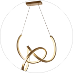 لوستر مدرن طرح مار پیچ سایز 50 سانتی اس ام دی کد00121 - خرید بهترین کیفیت و قیمت در فروشگاه فروشگاه روشنایی دلوری