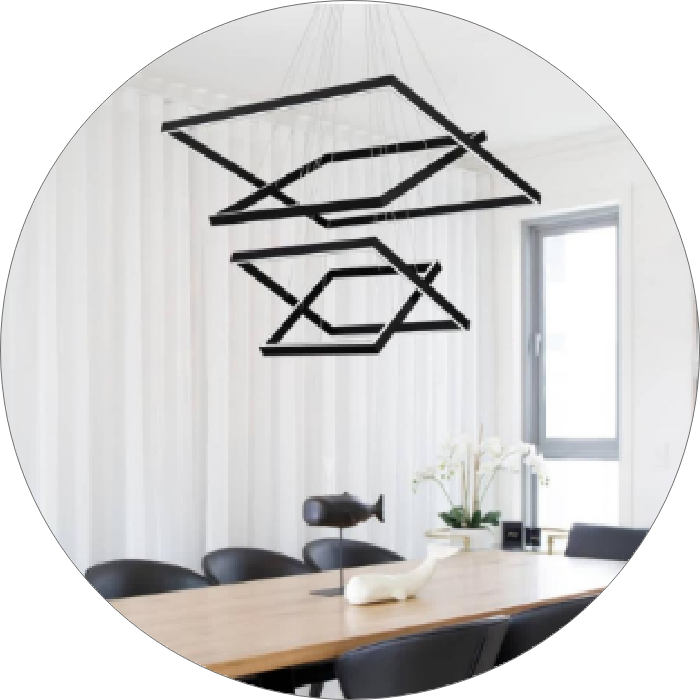 لوستر مدرن مربع ای 4 طبقه کد00130 - خرید بهترین کیفیت و قیمت در فروشگاه فروشگاه روشنایی دلوری