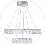 لوستر سقفی طرح کریستالی دو طبقه کد00267 - خرید بهترین کیفیت و قیمت در فروشگاه فروشگاه روشنایی دلوری