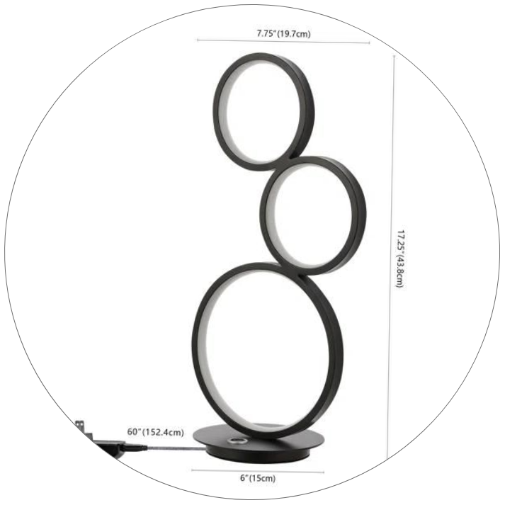 آباژور رومیزی مدرن کد 00308 - خرید بهترین کیفیت و قیمت در فروشگاه فروشگاه روشنایی دلوری