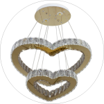 لوستر مدل کریستالی طرح قلب افقی کد00318 - خرید بهترین کیفیت و قیمت در فروشگاه فروشگاه روشنایی دلوری