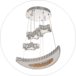 لوستر مدرن دکوراتیو کریستال طرح ماه و ستاره کد00324 - خرید بهترین کیفیت و قیمت در فروشگاه فروشگاه روشنایی دلوری