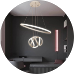 لوستر مدرن سقفی طرح حلقه و گل کد00325 - خرید بهترین کیفیت و قیمت در فروشگاه فروشگاه روشنایی دلوری