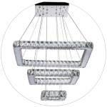 لوستر سقفی کریستالی مربع ای 3 طبقه کد00329 - خرید بهترین کیفیت و قیمت در فروشگاه فروشگاه روشنایی دلوری