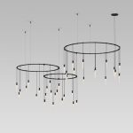 لوستر سقفی حلقه ای و میله ایی کد 00350 - خرید بهترین کیفیت و قیمت در فروشگاه فروشگاه روشنایی دلوری