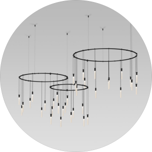 لوستر سقفی حلقه ای و میله ایی کد 00350 - خرید بهترین کیفیت و قیمت در فروشگاه فروشگاه روشنایی دلوری