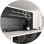 لوستر سقفی طرح دایره و خط کد00355 - خرید بهترین کیفیت و قیمت در فروشگاه فروشگاه روشنایی دلوری