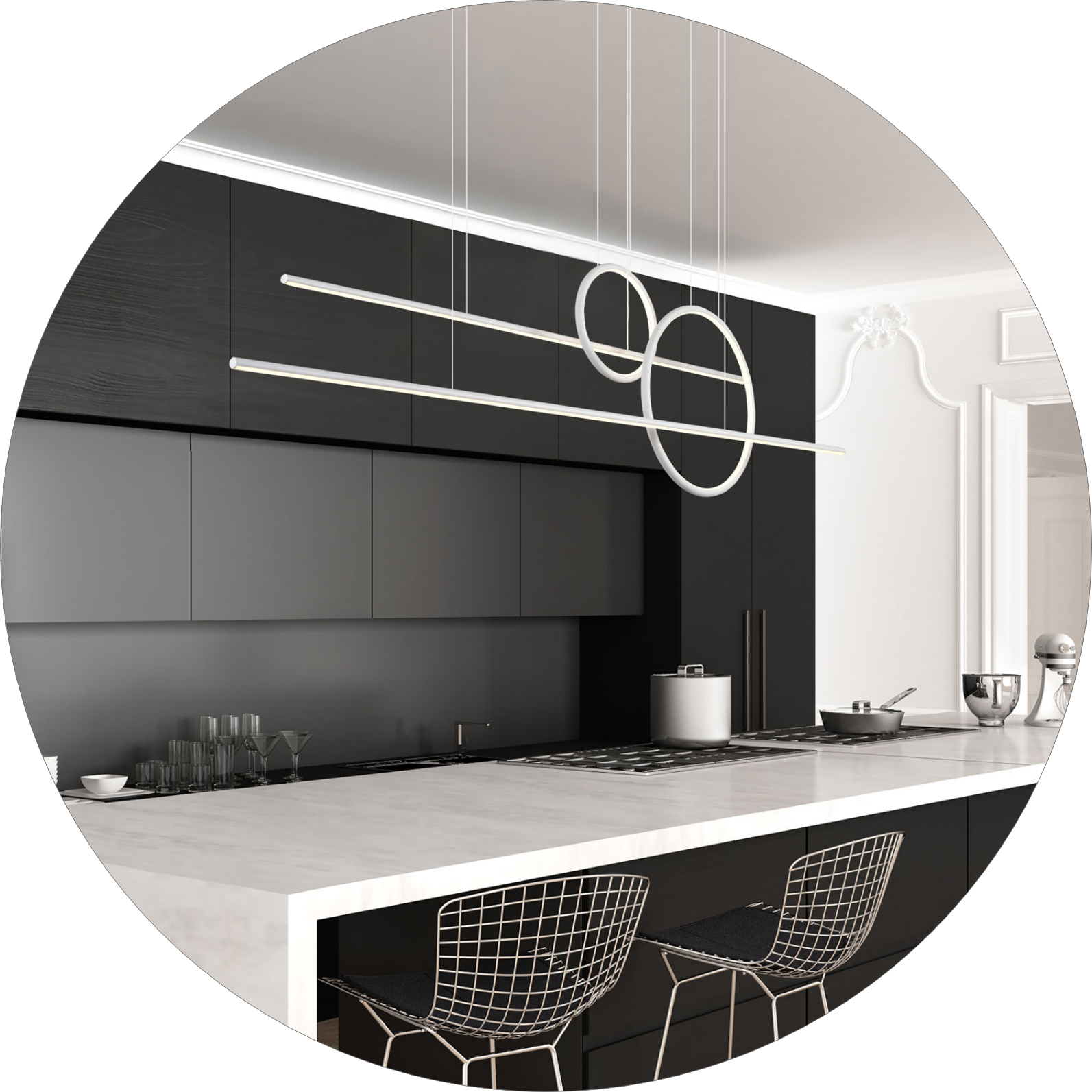 لوستر سقفی طرح دایره و خط کد00355 - خرید بهترین کیفیت و قیمت در فروشگاه فروشگاه روشنایی دلوری