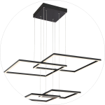لوستر سقفی طرح مستطیل 4طبقه کد00357 - خرید بهترین کیفیت و قیمت در فروشگاه فروشگاه روشنایی دلوری