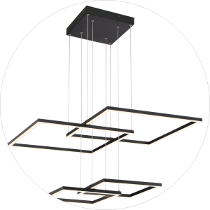 لوستر‌ سقفی طرح مستطیل 4طبقه کد00357 - خرید بهترین کیفیت و قیمت در فروشگاه فروشگاه روشنایی دلوری