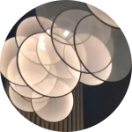 لوستر اویز مدرن پلکسی گرد کد00359 - خرید بهترین کیفیت و قیمت در فروشگاه فروشگاه روشنایی دلوری