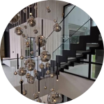 لوستر سقفی بلند حبابی مدرن کد00364 - خرید بهترین کیفیت و قیمت در فروشگاه فروشگاه روشنایی دلوری