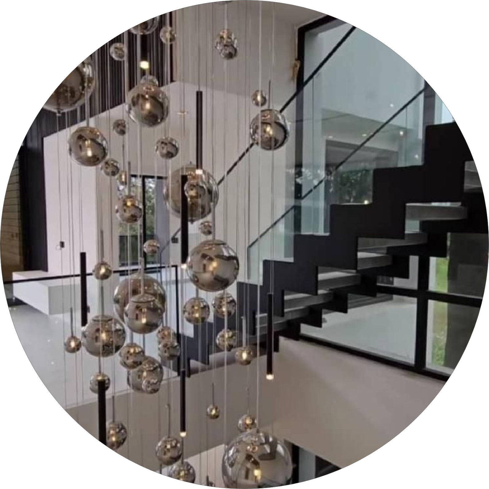 لوستر سقفی بلند حبابی مدرن کد00364 - خرید بهترین کیفیت و قیمت در فروشگاه فروشگاه روشنایی دلوری