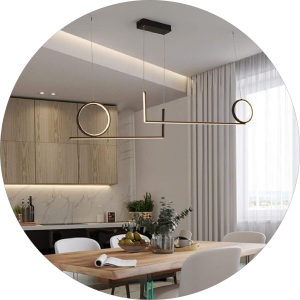 لوستر سقفی طرح خطی و دایره کد00366 - خرید بهترین کیفیت و قیمت در فروشگاه فروشگاه روشنایی دلوری