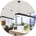 لوستر اداری طرح مستطیل کفه دار کد00377 - خرید بهترین کیفیت و قیمت در فروشگاه فروشگاه روشنایی دلوری