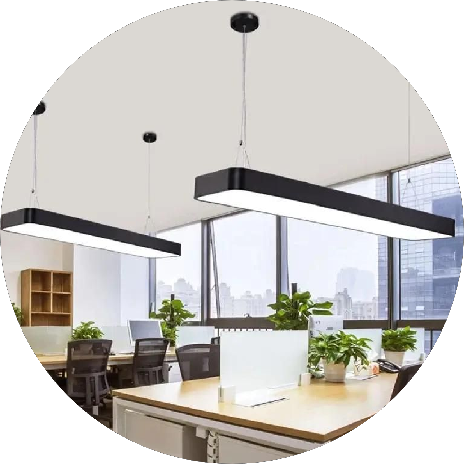 لوستر اداری طرح مستطیل کفه دار کد00377 - خرید بهترین کیفیت و قیمت در فروشگاه فروشگاه روشنایی دلوری