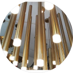 لوستر سقفی مدادی ته رزین 20شاخه کد00379 - خرید بهترین کیفیت و قیمت در فروشگاه فروشگاه روشنایی دلوری