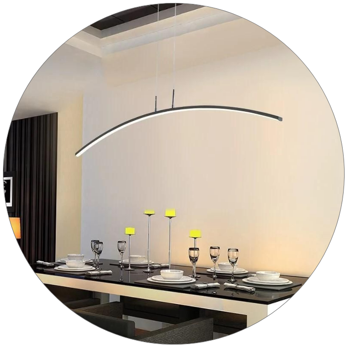 لوستر سقفی خطی طرح کمان کد00401 - خرید بهترین کیفیت و قیمت در فروشگاه فروشگاه روشنایی دلوری