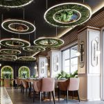 لوسترسقفی اداری گرد طرح گیاه دار کد00411 - خرید بهترین کیفیت و قیمت در فروشگاه فروشگاه روشنایی دلوری