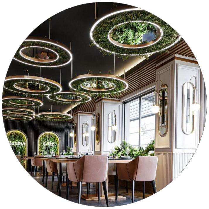 لوسترسقفی اداری گرد طرح گیاه دار کد00411 - خرید بهترین کیفیت و قیمت در فروشگاه فروشگاه روشنایی دلوری