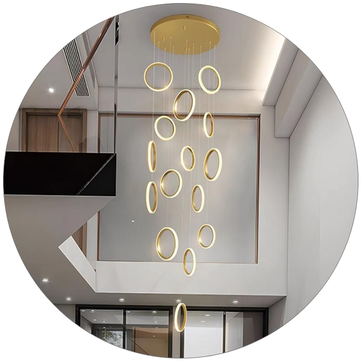 لوستر سقفی مدرن طرح المپیک 20 شاخه کد00462 - خرید بهترین کیفیت و قیمت در فروشگاه فروشگاه روشنایی دلوری