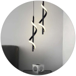 لوستر سقفی مدرن طرح فر جفتی کد00482 - خرید بهترین کیفیت و قیمت در فروشگاه فروشگاه روشنایی دلوری