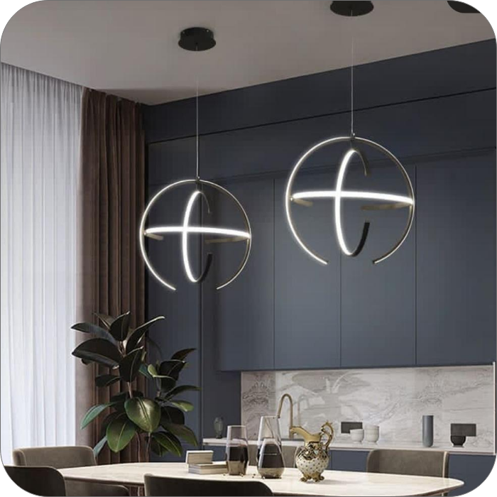 لوستر مدرن سقفی طرح کروی نعل اسبی کد0019 - خرید بهترین کیفیت و قیمت در فروشگاه فروشگاه روشنایی دلوری