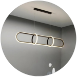 لوستر سقفی طرح بیضی مدرن کد00489 - خرید بهترین کیفیت و قیمت در فروشگاه فروشگاه روشنایی دلوری