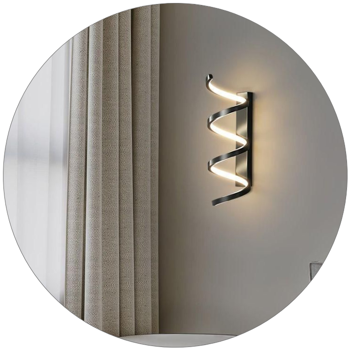 لوستر دیواری مدرن طرح فنری کد00503 - خرید بهترین کیفیت و قیمت در فروشگاه فروشگاه روشنایی دلوری