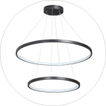 لوستر مدرن حلقه ایی 2طبقه سایز30*50کد0071 - خرید بهترین کیفیت و قیمت در فروشگاه فروشگاه روشنایی دلوری