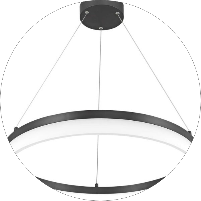 لوستر مدرن حلقه ای 1 طبقه پلکسی لبه بلند کد0079 - خرید بهترین کیفیت و قیمت در فروشگاه فروشگاه روشنایی دلوری