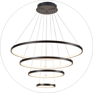 لوستر مدرن حلقه ای4 طبقه ایی30*50*70*90کد0080 - خرید بهترین کیفیت و قیمت در فروشگاه فروشگاه روشنایی دلوری