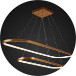 لوستر مدرن سقفی بیضی دو طبقه سی سانت چهل سانت0026 - خرید بهترین کیفیت و قیمت در فروشگاه فروشگاه روشنایی دلوری