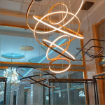 لوستر مدرن سقفی حلقه ای 6 طبقه کد00214 - خرید بهترین کیفیت و قیمت در فروشگاه فروشگاه روشنایی دلوری