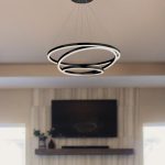 لوستر سقفی مدرن 3 حلقه ای طرح رینگ لایت کد00516 - خرید بهترین کیفیت و قیمت در فروشگاه فروشگاه روشنایی دلوری