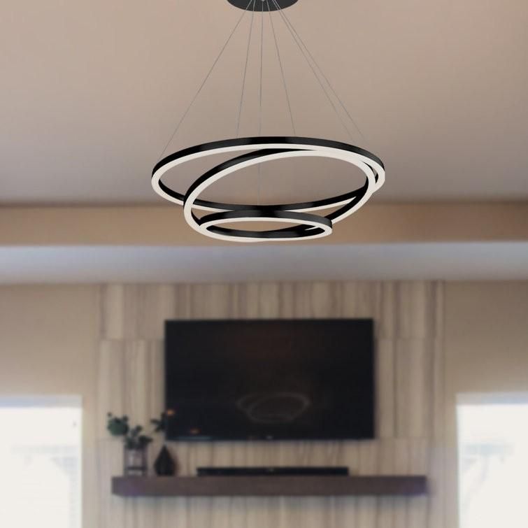 لوستر سقفی مدرن 3 حلقه ای طرح رینگ لایت کد00516 - خرید بهترین کیفیت و قیمت در فروشگاه فروشگاه روشنایی دلوری