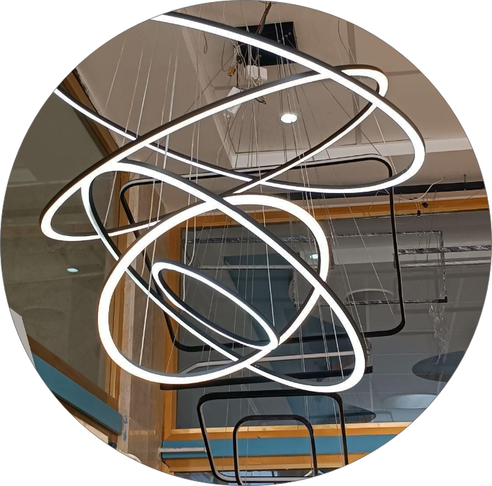 لوستر مدرن سقفی حلقه ای طرح رینگ کد00157 - خرید بهترین کیفیت و قیمت در فروشگاه فروشگاه روشنایی دلوری