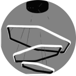 لوستر سقفی مدرن ۶ ضلعی سه طبقه 00594 - خرید بهترین کیفیت و قیمت در فروشگاه فروشگاه روشنایی دلوری