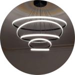 لوستر مدرن سقفی حلقه ای 5 طبقه کد 000136 - خرید بهترین کیفیت و قیمت در فروشگاه فروشگاه روشنایی دلوری