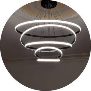 لوستر‌ مدرن سقفی حلقه ای 5 طبقه کد 000136 - خرید بهترین کیفیت و قیمت در فروشگاه فروشگاه روشنایی دلوری