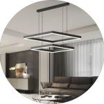 لوستر سقفی اداری مربع دو طبقه کد00249 - خرید بهترین کیفیت و قیمت در فروشگاه فروشگاه روشنایی دلوری