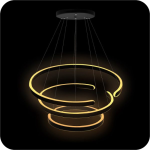 لوستر مدرن حلقه ای لبه پهن سه طبقه اس ام دی کد0075 - خرید بهترین کیفیت و قیمت در فروشگاه فروشگاه روشنایی دلوری