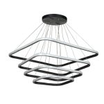 لوستر سقفی مدرن مربع ای ۴ طبقه ای 00597 - خرید بهترین کیفیت و قیمت در فروشگاه فروشگاه روشنایی دلوری