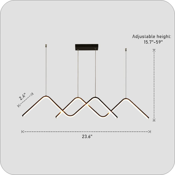 لوستر مدرن سقفی خطی طرح ام سایز 1.40 سانتی متری کد0039 - خرید بهترین کیفیت و قیمت در فروشگاه فروشگاه روشنایی دلوری