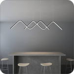 لوستر مدرن سقفی خطی طرح ام سایز 1.40 سانتی متری کد0039 - خرید بهترین کیفیت و قیمت در فروشگاه فروشگاه روشنایی دلوری