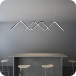 لوستر مدرن سقفی خطی طرح ام سایز 1.40 سانتی متری کد0039 - خرید بهترین کیفیت و قیمت در فروشگاه فروشگاه روشنایی دلوری