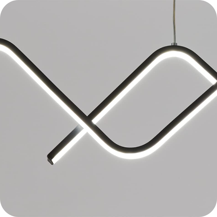 لوستر مدرن سقفی خطی طرح ام سایز 1.40 سانتی متری کد0039 - خرید بهترین کیفیت و قیمت در فروشگاه فروشگاه روشنایی دلوری